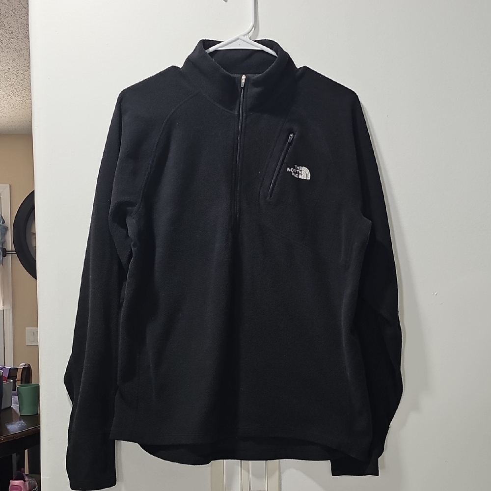 The Nort Face Mens Fleece 1/2 Zip‎ Size M In Black